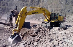 Patersons Komatsu PC700 excavator Patersons Quarries