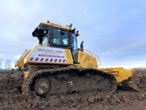 Mulholland Yellow Bulldozer Dozer Mud Komatsu