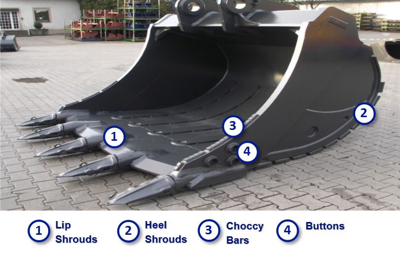 Komatsu parts ground engaging tools excavator bucket