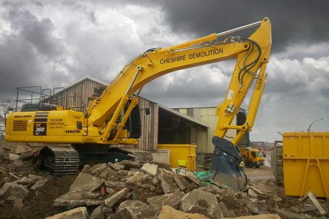 Cheshire Demolition Komatsu excavator