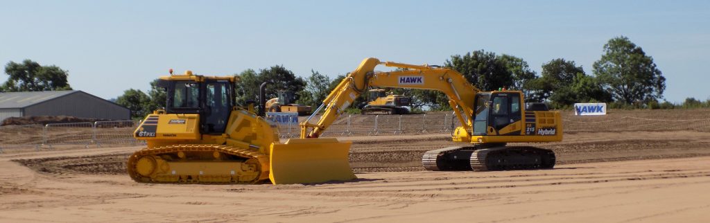 training centre Hawk plant hire Komatsu bulldozer excavator