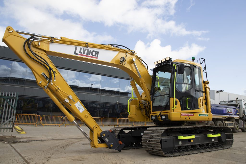 Lynch plant hire excavator A14 Komatsu digger