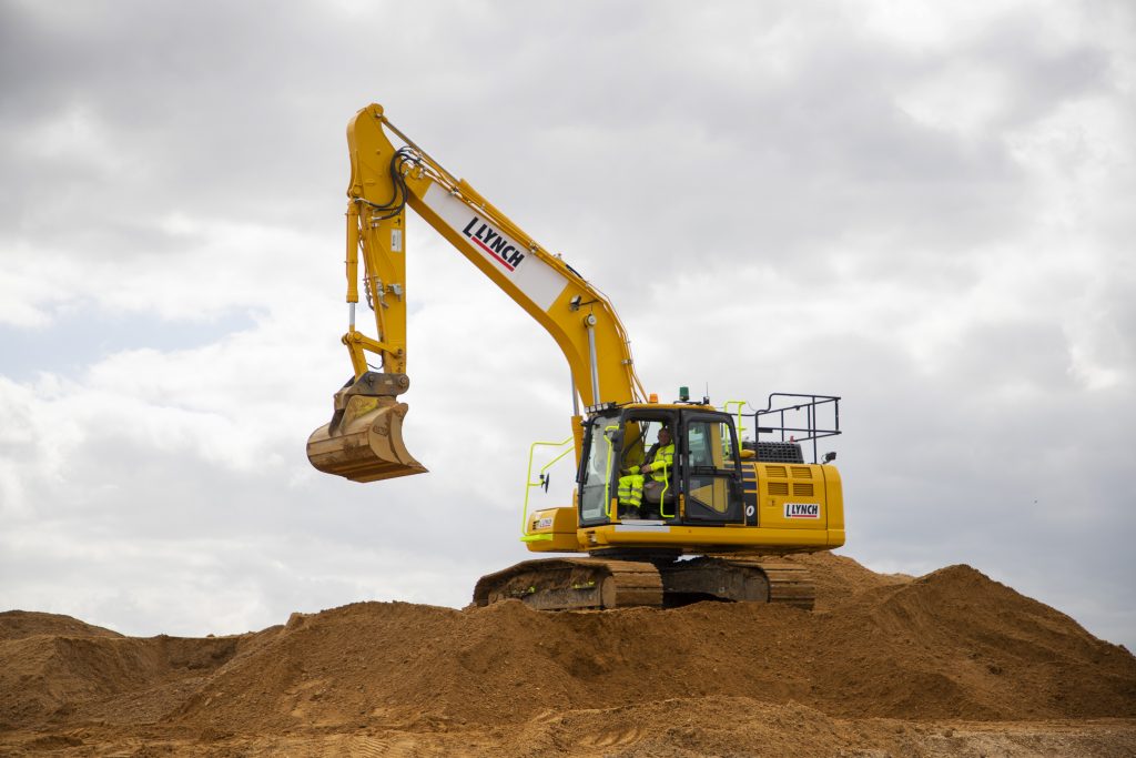 Lynch plant hire excavator A14 Komatsu digger