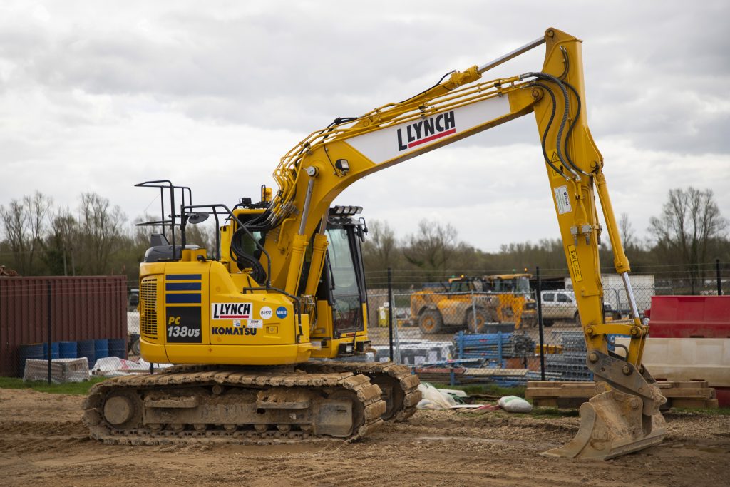 Lynch plant hire excavator A14 Komatsu digger