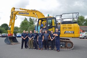 Komatsu Stafford Newcastle College Excavator Digger apprentices