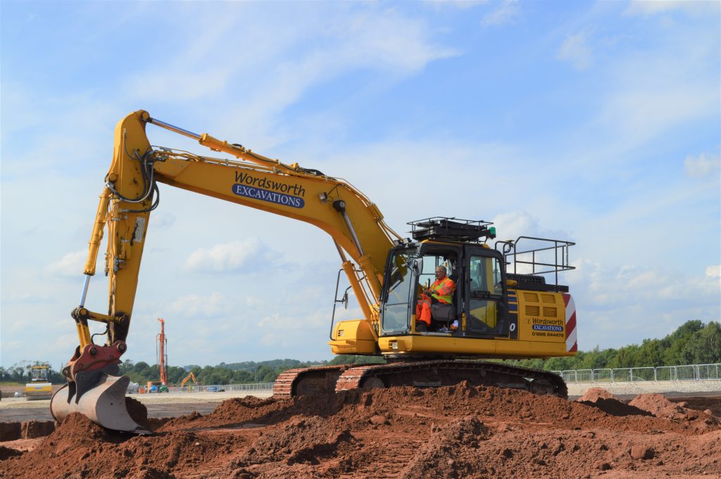 Malcolm Clegg operating a Komatsu intelligent excavator