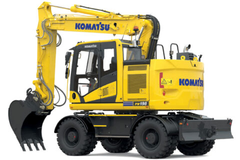 Komatsu expands its range of short-tail wheeled excavator models with the new PW168-11 and PW198-11